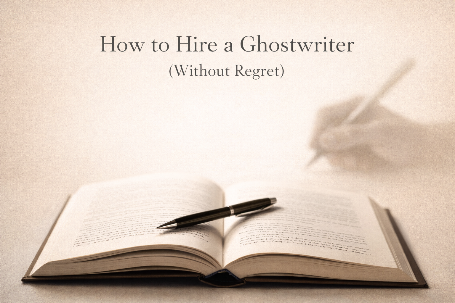 How to hire a ghostwriter